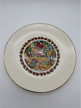 Westmoreland Collector's Decorative Plate with Vintage Worker Illustrations